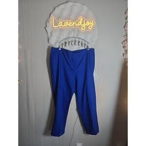 Lane Bryant Womens Blue Double Buttons Pockets Casual Pants Size 22